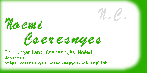 noemi cseresnyes business card