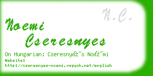 noemi cseresnyes business card
